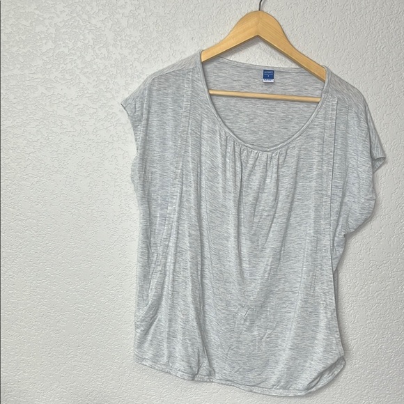 Old Navy Maternity Nursing Shirt Top short Sleeve Gray size Small - Picture 2 of 11